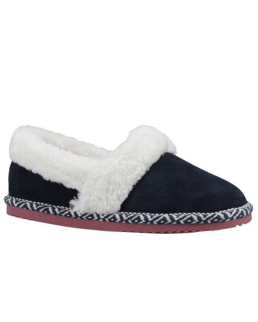 Hush Puppies Blue Ariel Slippers