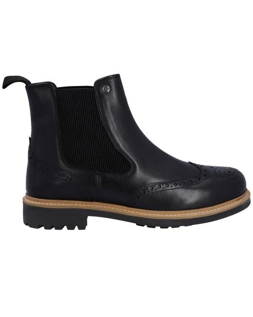 Hunter Blue Cawdor Dealer Brogue Boots for men
