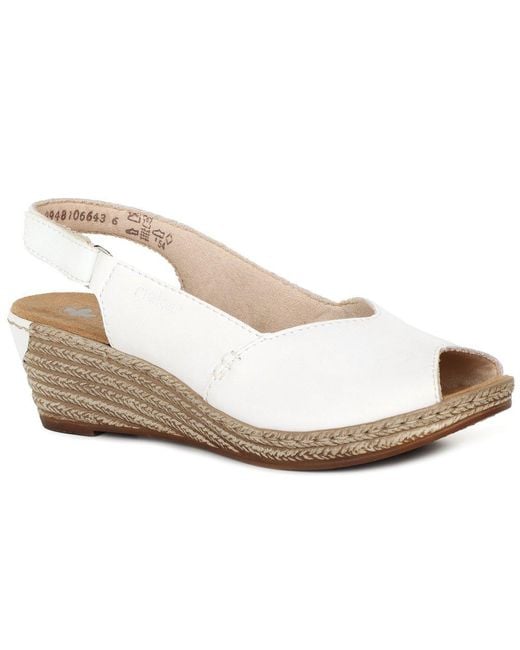 Rieker White Honolulu Sandals