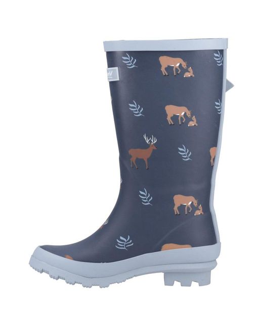 Cotswold Blue Woodland Mid Wellingtons
