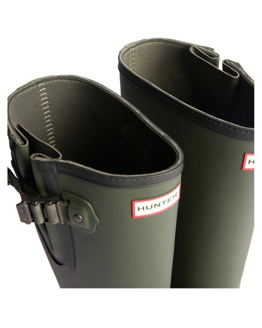 Hunter Green Field Downpour Adjustable Wellingtons for men