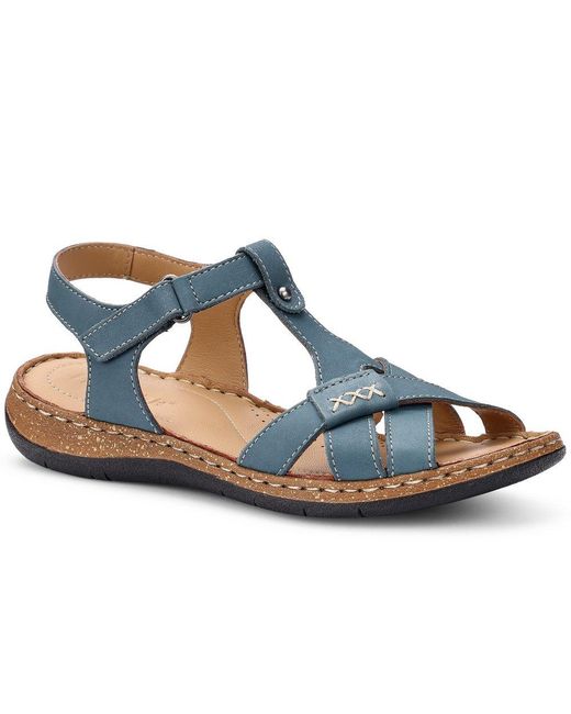 Hotter Blue Reya Wide Fit Sandals
