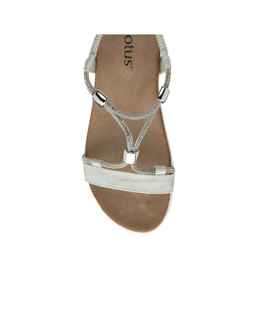 Lotus Metallic Bruna Sandals