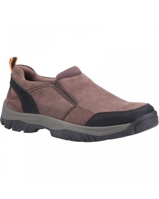 Cotswold Brown Boxwell Slip On Shoes for men