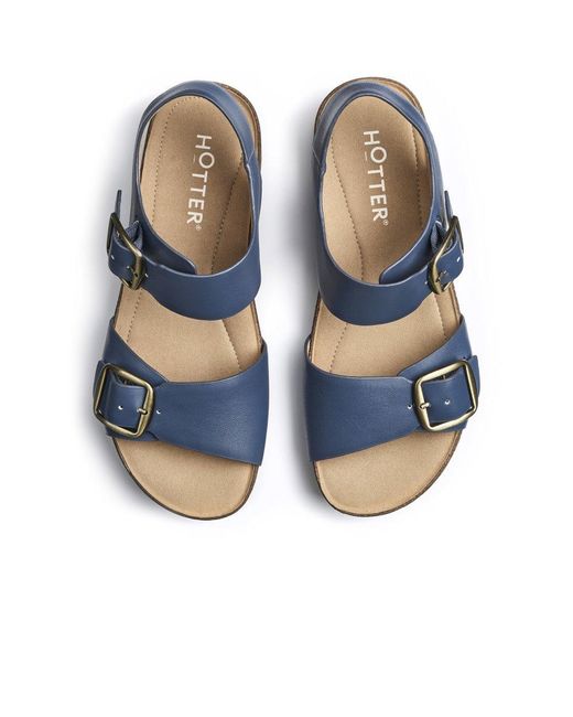Hotter Blue Tourist Ii Extra Wide Sandals