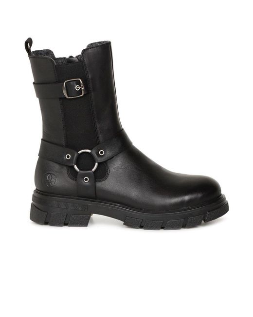 Rieker Mexico Biker Boots in Black Lyst UK
