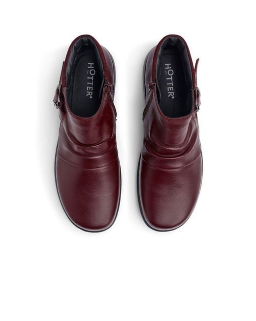 Hotter Brown Bramley Wide Fit Ankle Boots