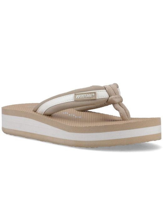 Rocket Dog Brown Monica Nylon Pu Sandals