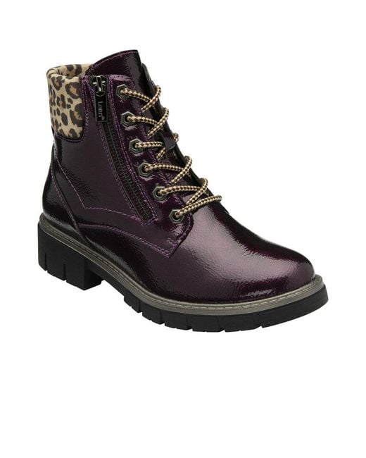 Lotus Brown Charleston Ankle Boots