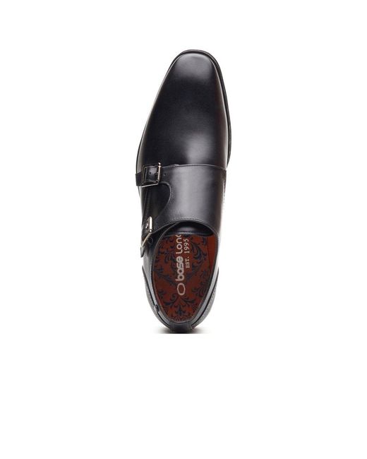 Base London Black Cleric Monk Shoes for men