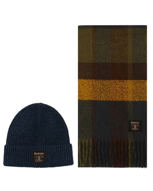 Barbour Multicolor Westerdale Beanie &Amp; Scarf Set