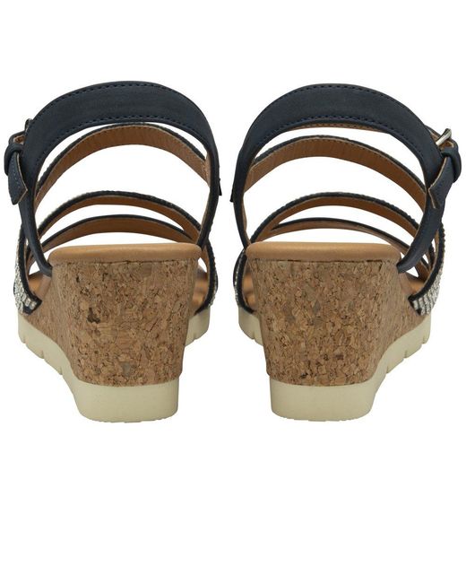 Lotus Blue Goldie Wedge Sandals
