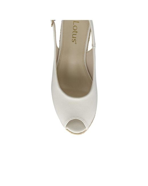 Lotus White Gabriella Wedge Sandals