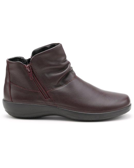 Hotter Brown Murmur Ankle Boots