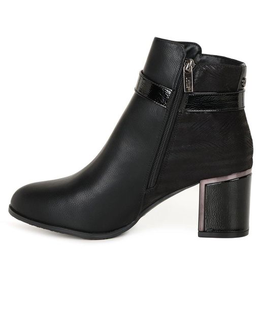 Lotus Black Adelaide Ankle Boots