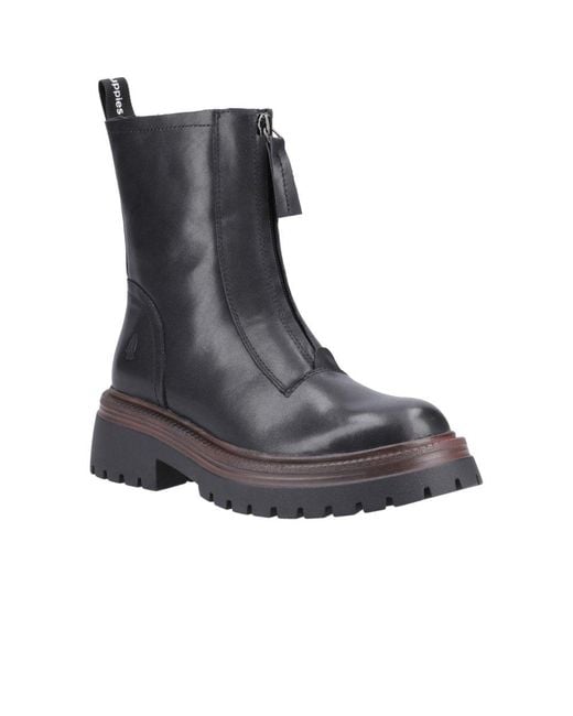 Hush Puppies Black Roxanna Ankle Boots