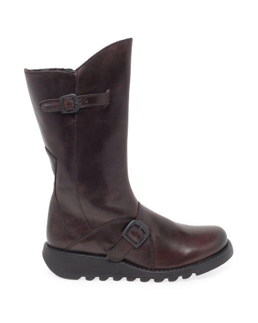 Fly London Brown Mes 2 Leather Calf Boots