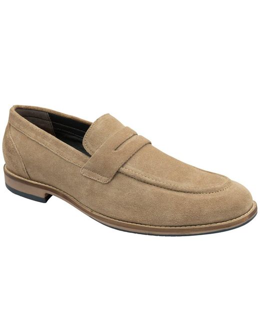 Frank Wright Brown Thornton Penny Loafers Suede for men