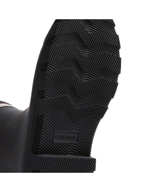 Hunter Black Downpour Short Wellingtons for men
