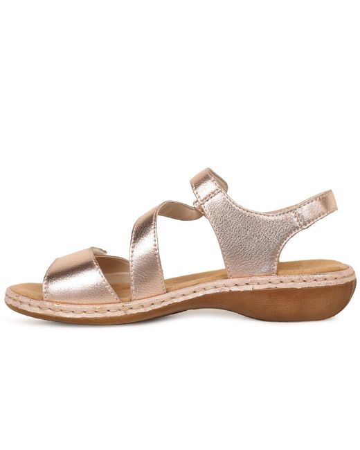 Rieker Pink Sphere Riptape Sandals
