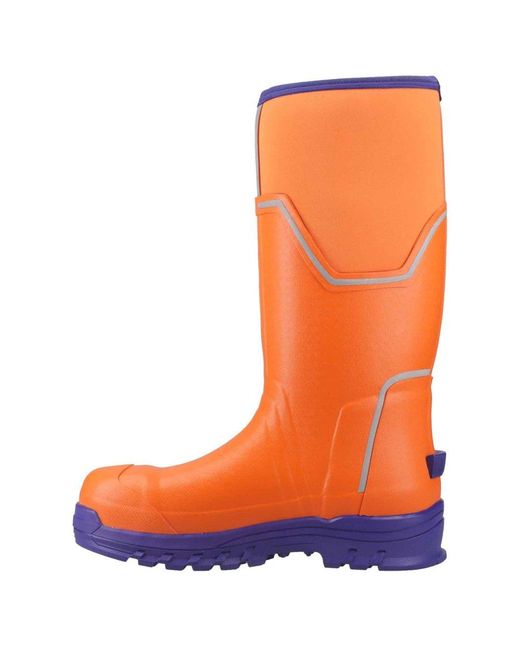 Muck Boot Orange Grit S5 Wellingtons for men