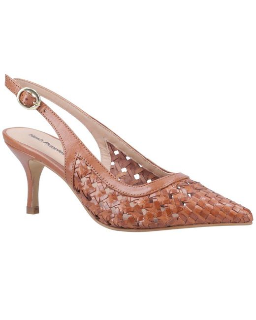 Hush Puppies Brown Dalia Kitten Slingback Court Shoes