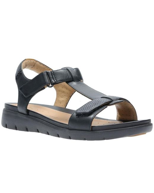 Clarks Un Haywood Womens Wide-fit Sandals in Black | Lyst Canada