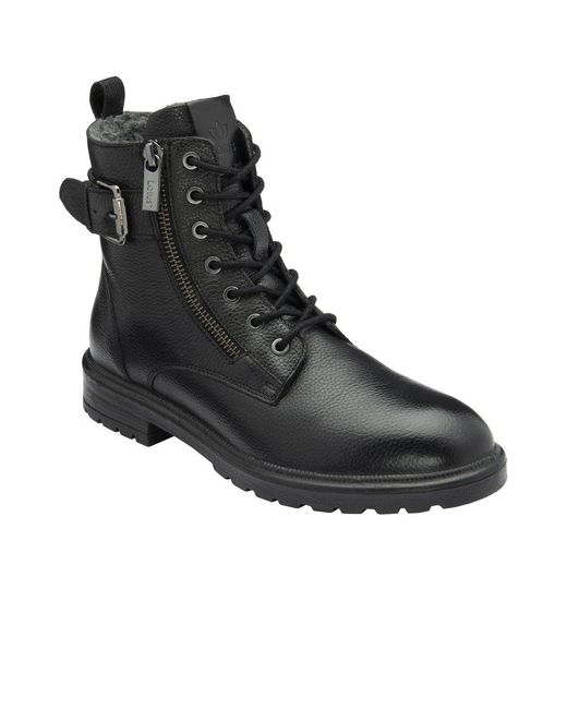 Lotus Black Perth Ankle Boots