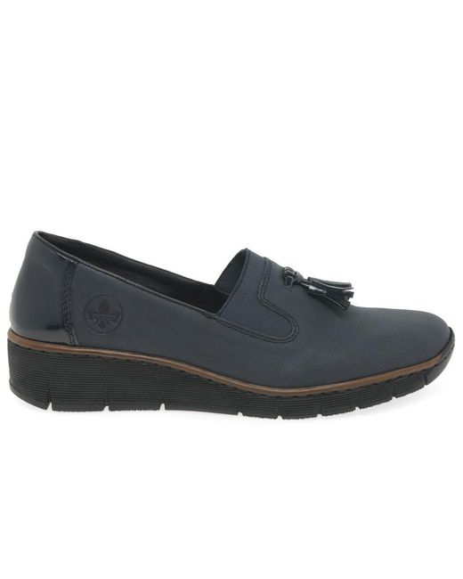 Rieker Blue Gleam Tassel Loafers