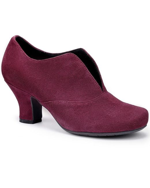 Hotter Purple Waltz High Cut Court Shoes