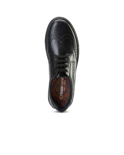 Base London Black Clapton Brogue Trainers for men