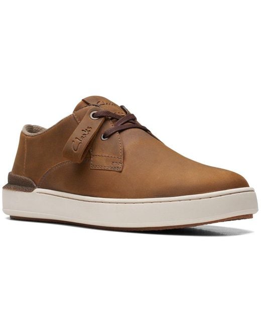 Clarks Brown Court Lite Khan Trainers for men