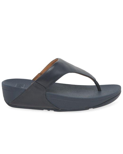 Fitflop Blue Lulu Leather Sandal