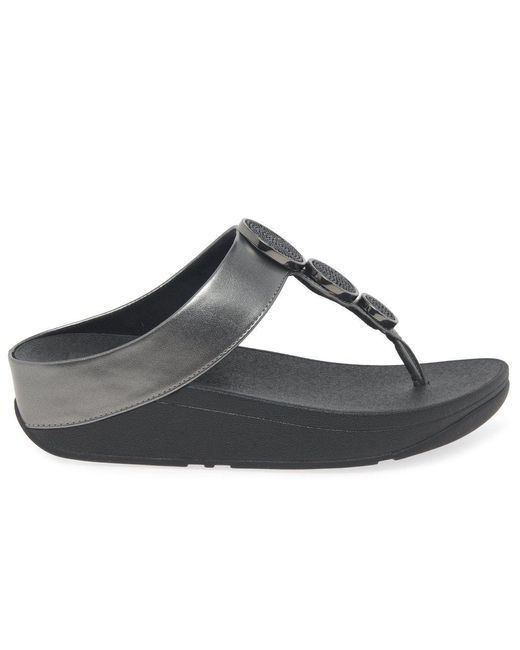 Fitflop Black Fitflop Halo Toe Post Sandals