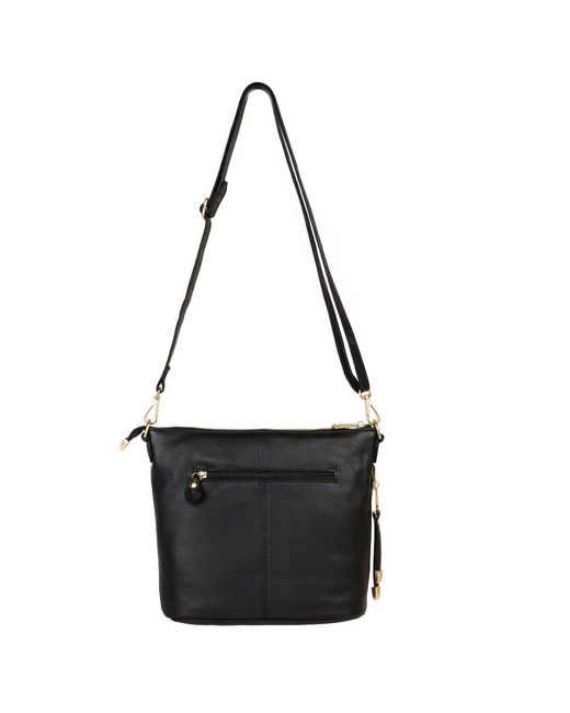 Lakeland Leather Black Cartmel Cross Body Handbag