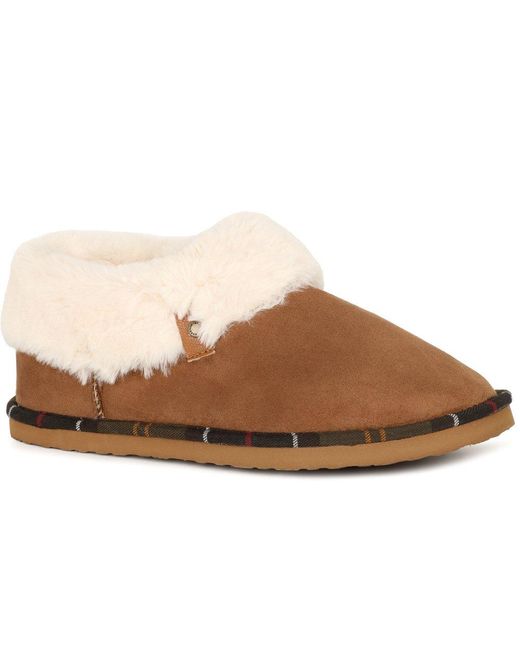 Barbour Brown Eloise Bootie Slippers