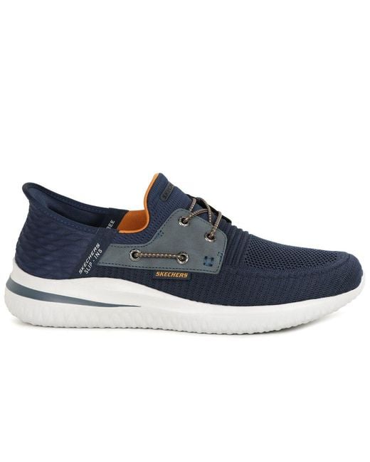 Skechers Blue Delson 3.0 Roth Slip for men
