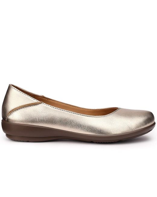 Hotter Brown Birdie Ballet Pumps