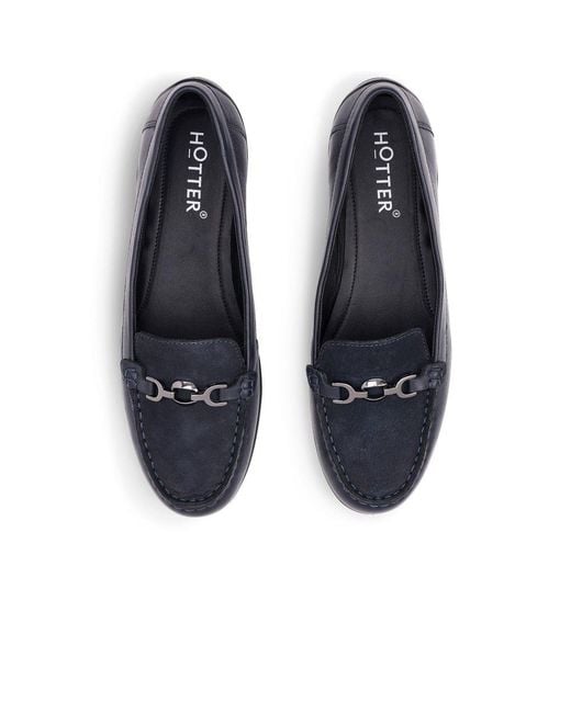 Hotter Blue Dover Wide Fit Loafers