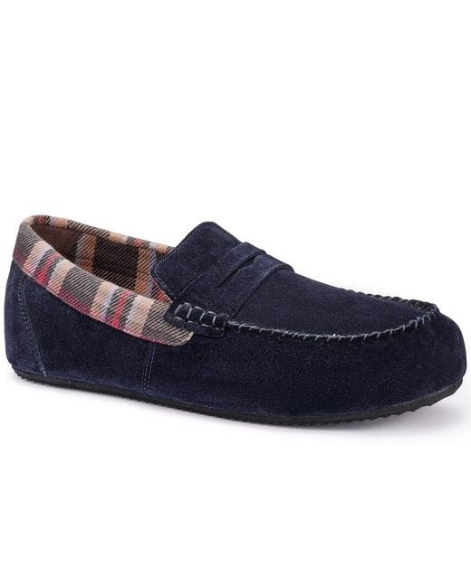 Hotter Blue Solace Slippers for men