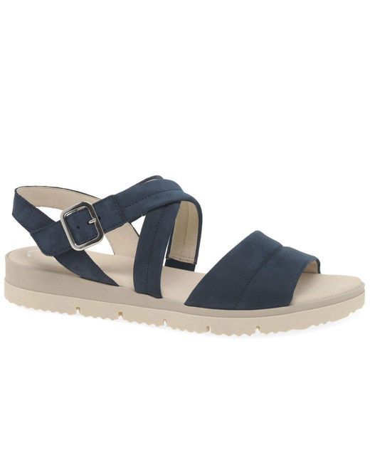 Gabor Blue Location Sandals Colour: Soft Nubuck