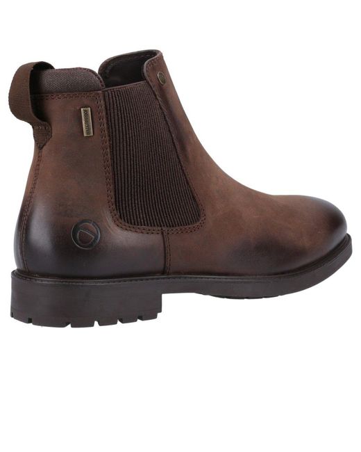 Cotswold Brown Gretton Leather Chelsea Boots for men