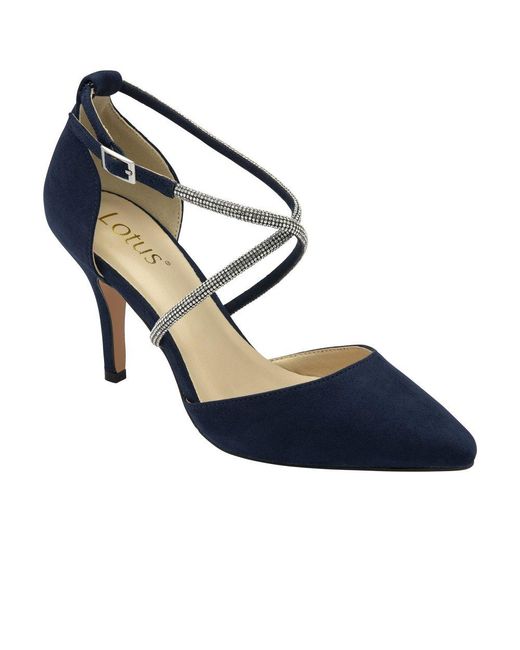 Lotus Blue Elissa Strappy Court Shoes