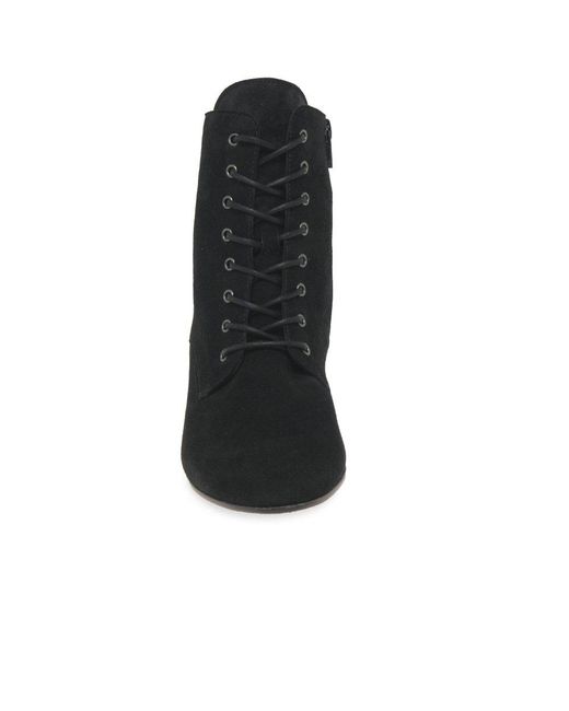 Gabor Black Aspen Ankle Boots Suede