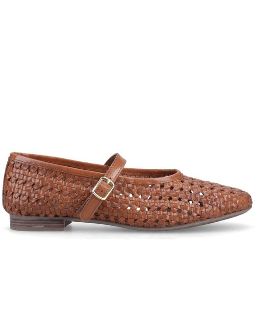 Hush Puppies Brown Delaney Woven Mary Jane Shoes