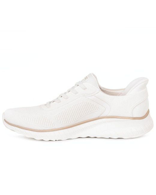Skechers White Bobs Squad Chaos Slip