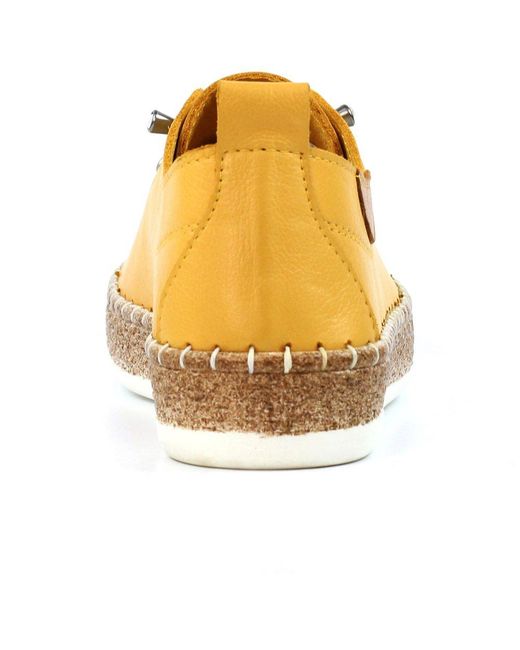 Lunar (GRS) Yellow Evie Plimsoll Trainers