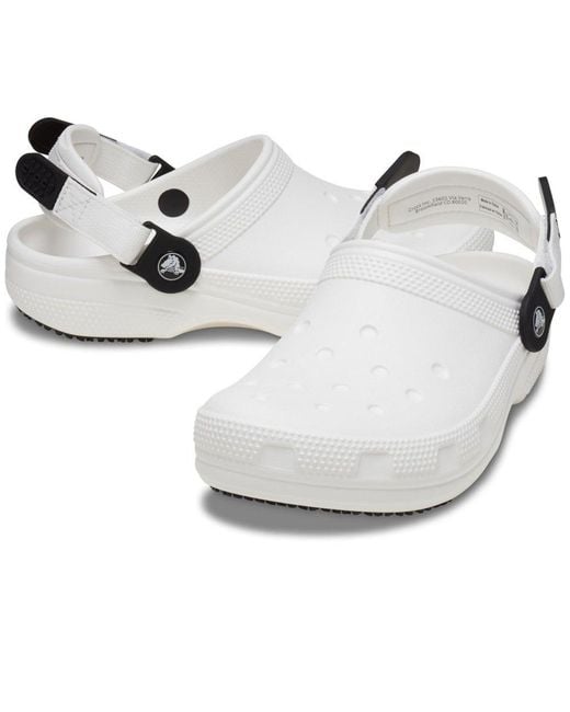 CROCSTM White Classic Work Clogs for men