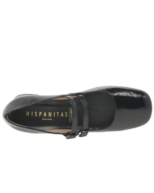 Hispanitas Black Manila Mary Jane Court Shoes