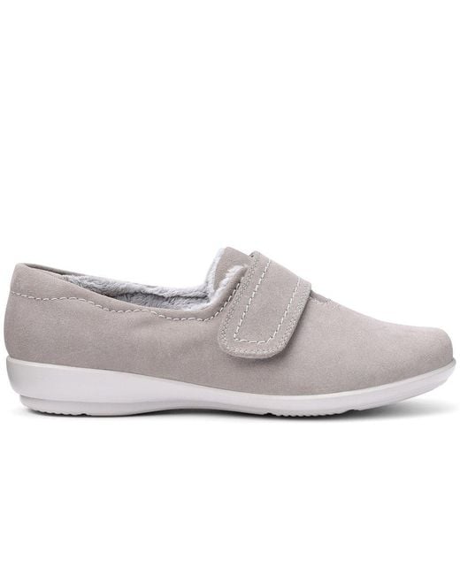 Hotter Gray Toasty Full Slipper
